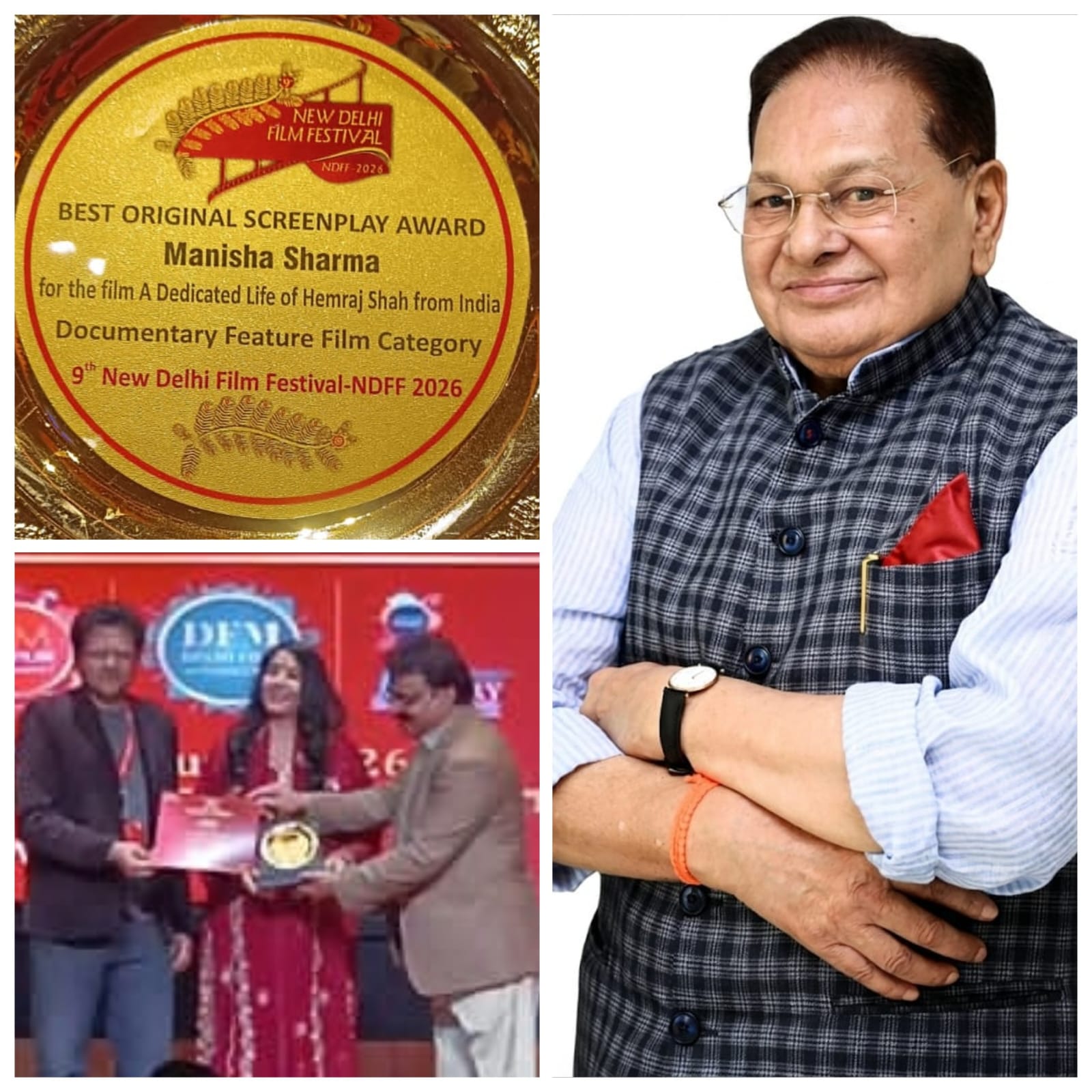   ‘हेमराज शहा- एक समर्पित जीवन’ या डॉक्युमेंटरीचा राष्ट्रीय स्तरावर गौरव