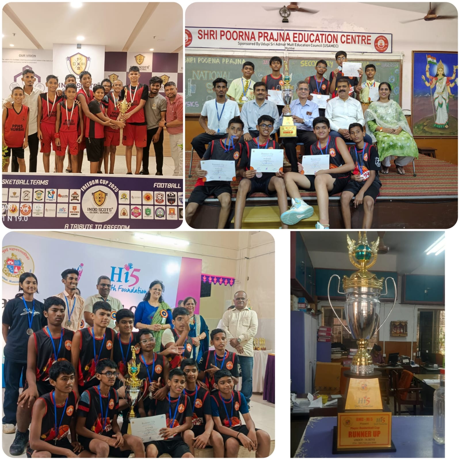 महापौर चषक’  बास्केटबॉल स्पर्धेत दहिसर येथील पूर्णप्रज्ञा उपविजेते