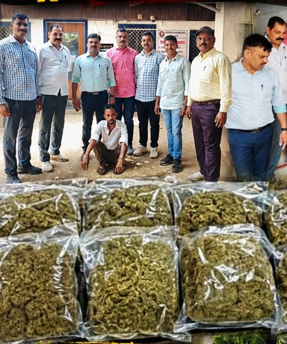 उल्हासनगर स्कायवॉक खाली गांजा विक्री करणाऱ्या इसमावर झडप